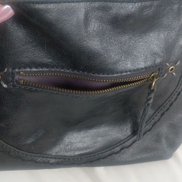 The Sak Indio SmokyBlack Leather Hobo Shoulder Bag - Picture 11 of 16